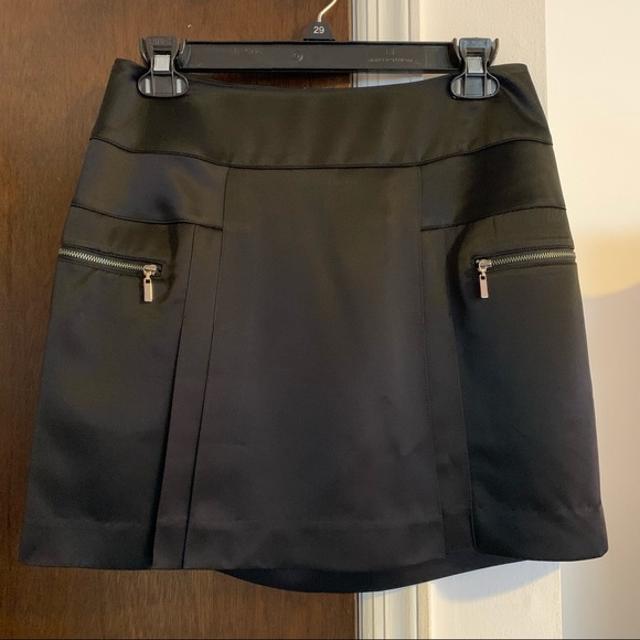 Lord & Taylor Dresses & Skirts - Lord & Taylor satin black mini skirt with pockets